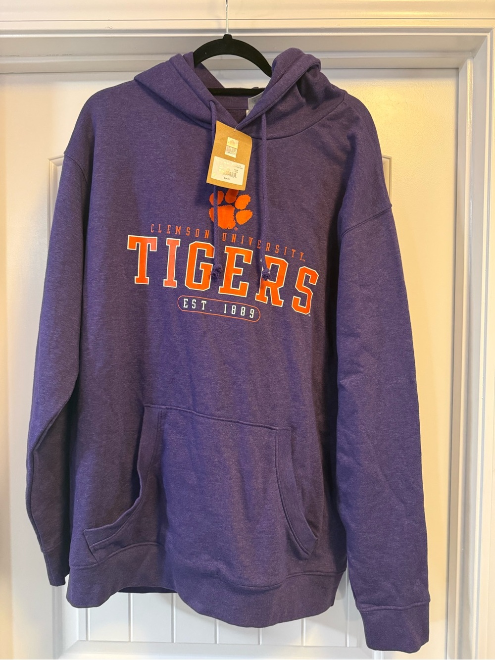 Clemson University Tigers Purple Hoodie Sweatshirt